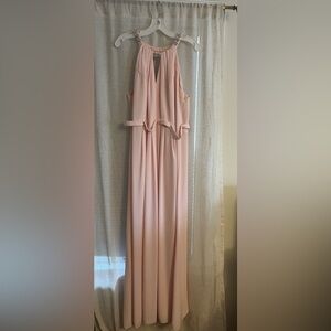 Elegant Pink Sleeveless Dress